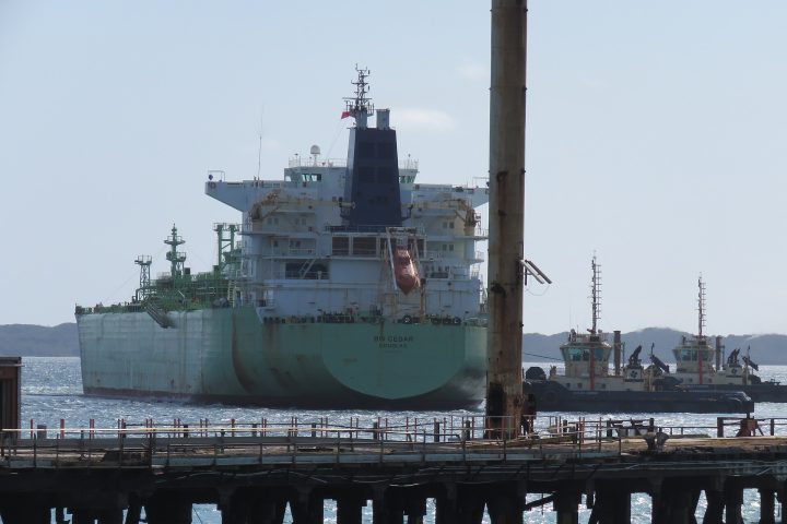 Gas carrier mooring at the bulk terminal
