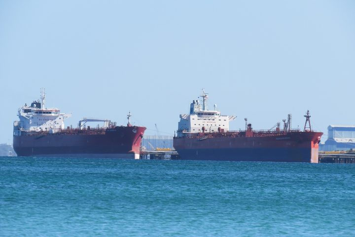 Chemical and product tankers in port