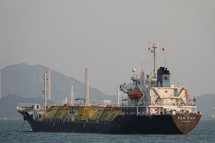LPG tanker under way